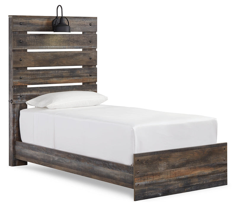 Drystan Multi Twin Panel Bed with Mirrored Dresser from Ashley - Lara Furniture