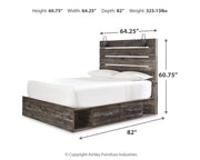 Drystan Multi Color Queen Panel Bed with Storage, Dresser and Mirror from Ashley - Lara Furniture
