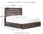 Drystan Multi King Panel Bed with Storage, Dresser, Mirror and Nightstand from Ashley - Lara Furniture
