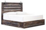 Drystan Multi King Panel Bed with Storage, Dresser, Mirror and Nightstand from Ashley - Lara Furniture