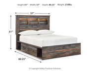 Drystan Multi Full Panel Bookcase Bed, with Storage, Dresser and Mirror from Ashley - Lara Furniture