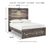 Drystan Multi Full Panel Storage Bed, Dresser, Mirror and Nightstand from Ashley - Lara Furniture