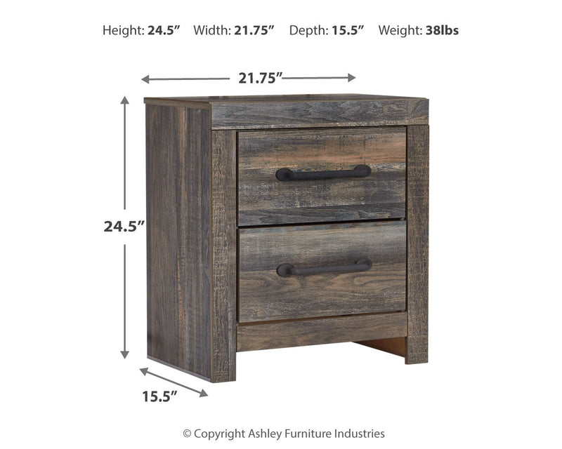 Drystan Multi Color Queen Panel Bed with Storage, Dresser and Mirror from Ashley - Lara Furniture