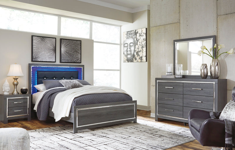 Lodanna Gray Queen Platform Bed - Lara FurnitureQueen Bed