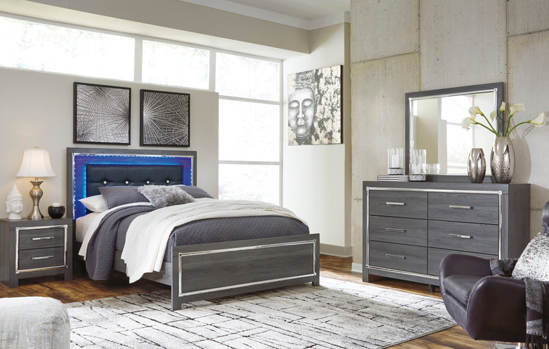 Lodanna Gray LED Platform Bedroom Set from Ashley - Lara Furniture