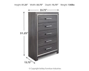 Lodanna Gray Full Storage Bed, Chest and Nightstand from Ashley - Lara Furniture