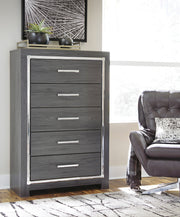 Lodanna Gray LED Panel Bedroom Set from Ashley - Lara Furniture