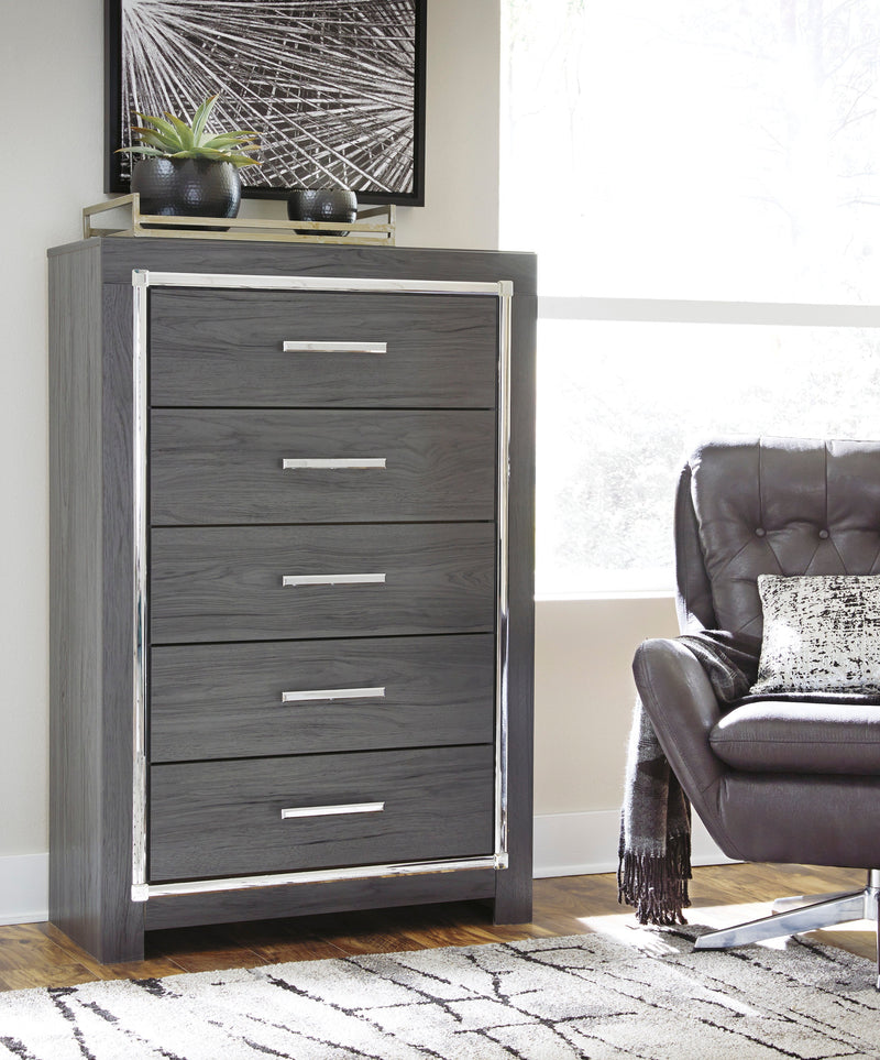 Lodanna Gray LED Panel Bedroom Set from Ashley - Lara Furniture