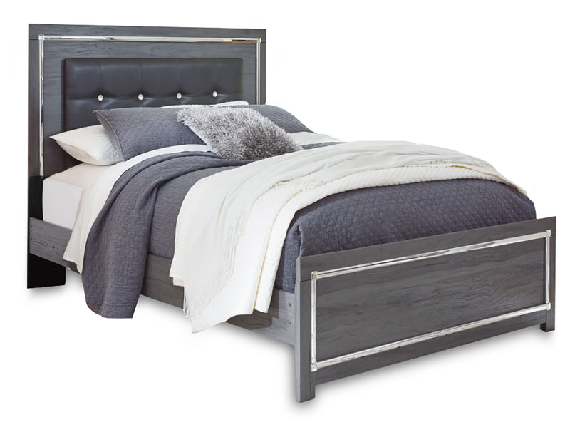 Lodanna Gray Queen Panel Bed and Nightstand from Ashley - Lara Furniture