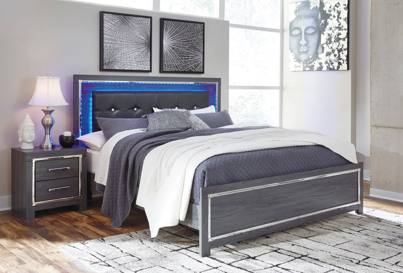 Lodanna Gray LED Platform Bedroom Set from Ashley - Lara Furniture