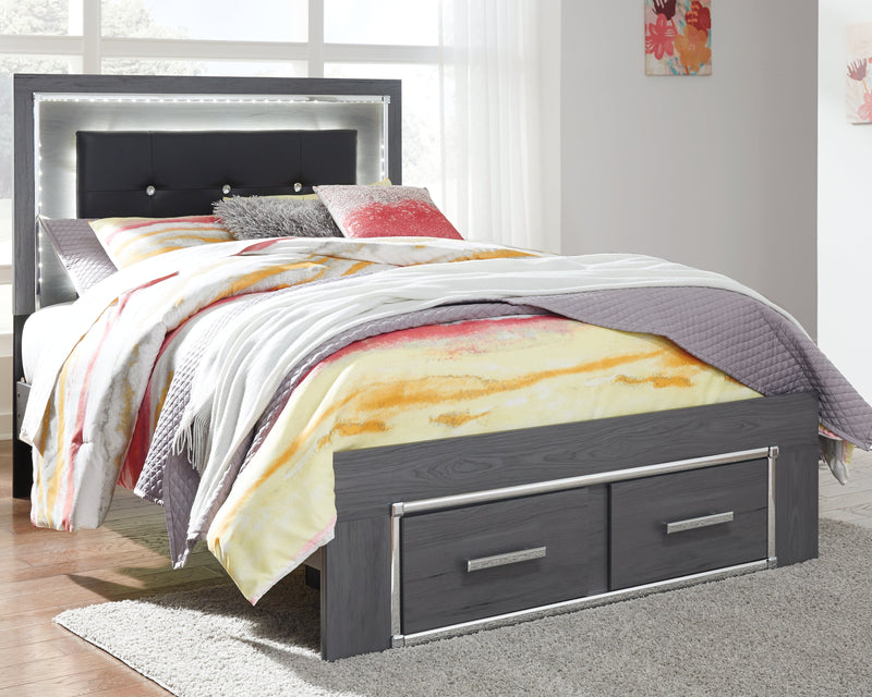 Lodanna Gray Full Storage Bed, Chest and Nightstand from Ashley - Lara Furniture