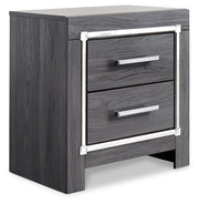 Lodanna Queen Panel Bed with 2 Storage Drawers, Dresser, Mirror and Nightstand in Gray from Ashley - Lara Furniture