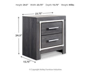 Lodanna Gray Queen Panel Bed and Nightstand from Ashley - Lara Furniture