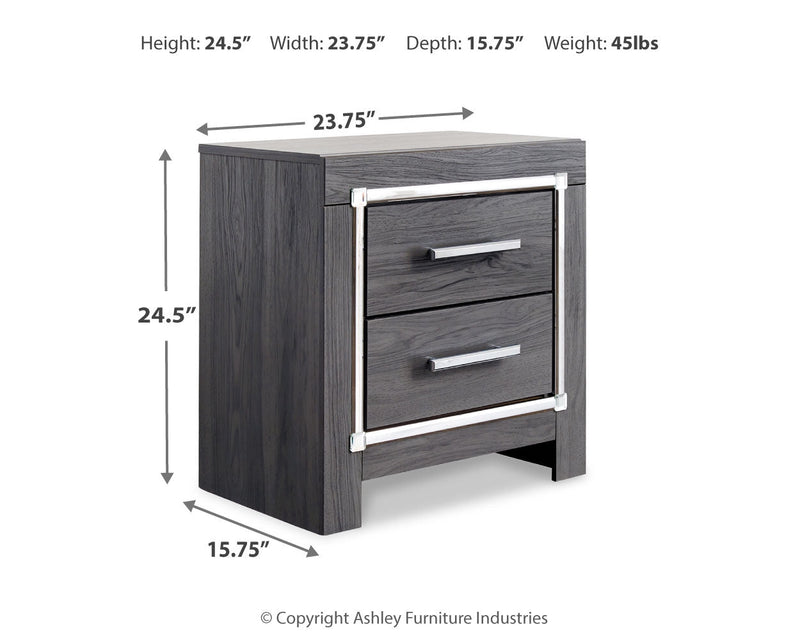 Lodanna Gray Full Storage Bed, Chest and Nightstand from Ashley - Lara Furniture