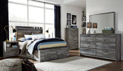 Baystorm Gray LED Side/Footboard Storage Platform Youth Bedroom Set from Ashley - Lara Furniture