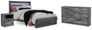 Baystorm Gray Queen Panel Storage Bed, Dresser and Nightstand from Ashley - Lara Furniture