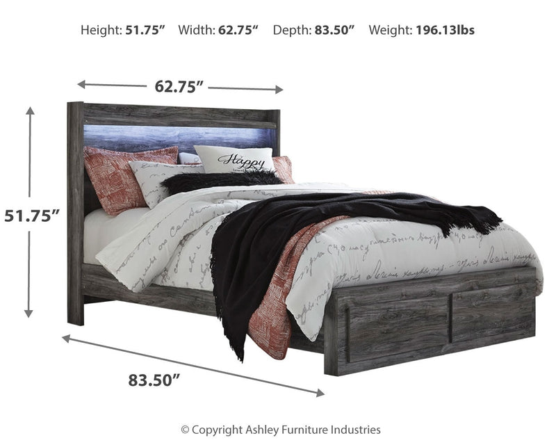 Baystorm Gray Queen Panel Storage Bed, Dresser and Nightstand from Ashley - Lara Furniture