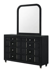 Armany Black Dresser Top (Mirror Only) from Crown Mark - Lara Furniture