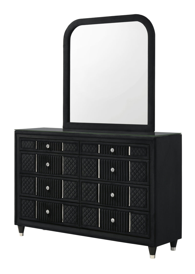 Armany Black Dresser Top (Mirror Only) from Crown Mark - Lara Furniture