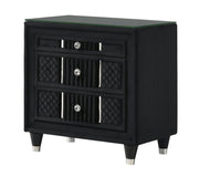 Armany Black Nightstand from Crown Mark - Lara Furniture