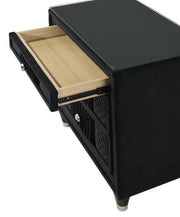 Armany Black Nightstand from Crown Mark - Lara Furniture