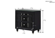 Armany Black Nightstand from Crown Mark - Lara Furniture