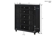Armany Black Velvet Upholstered Bedroom Set from Crown Mark - Lara Furniture