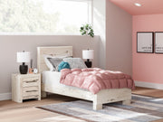 Lawroy Light Natural Twin Panel Bed, Dresser and Mirror from Ashley - Lara Furniture