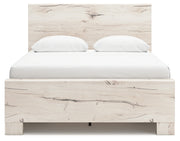 Lawroy Light Natural Queen Panel Bed with Storage, Dresser and Mirror from Ashley - Lara Furniture
