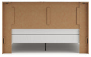Lawroy Light Natural King Panel Bed, Dresser, Mirror and Nightstand from Ashley - Lara Furniture