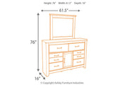 Juararo Dark Brown Dresser and Mirror -  Ashley - Lara Furniture