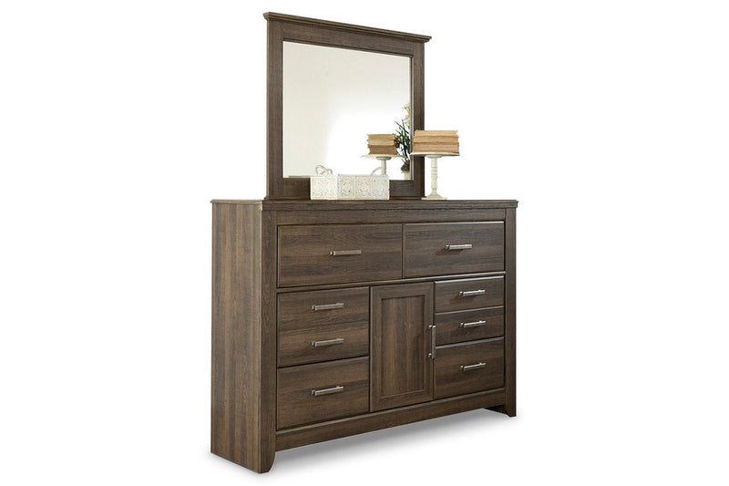 Juararo Dark Brown Dresser and Mirror -  Ashley - Lara Furniture