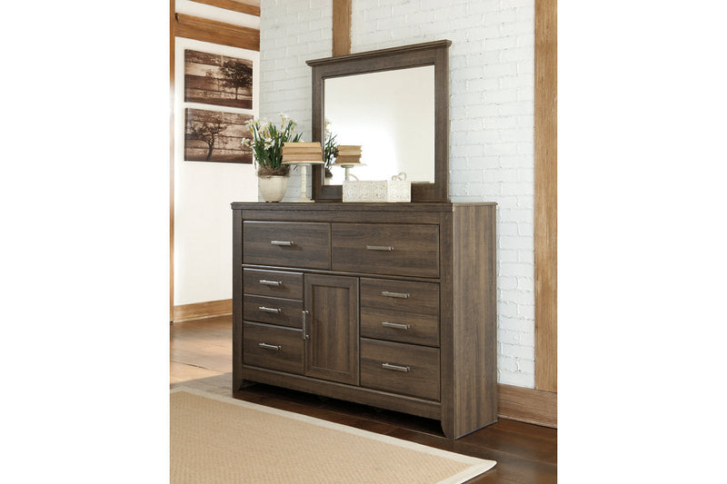 Juararo Dark Brown Dresser and Mirror -  Ashley - Lara Furniture
