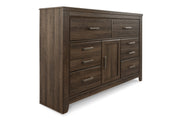 Juararo Dark Brown Dresser and Mirror -  Ashley - Lara Furniture