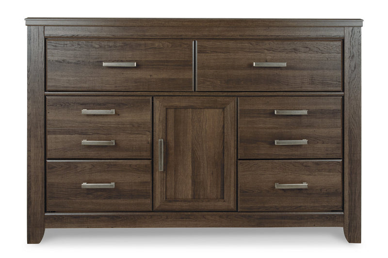 Juararo Dark Brown Dresser and Mirror -  Ashley - Lara Furniture