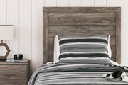 Ralinksi Gray Twin Panel Bed with Mirrored Dresser from Ashley - Lara Furniture