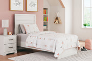 Stelsie White Twin Panel Bed -  Ashley - Lara Furniture