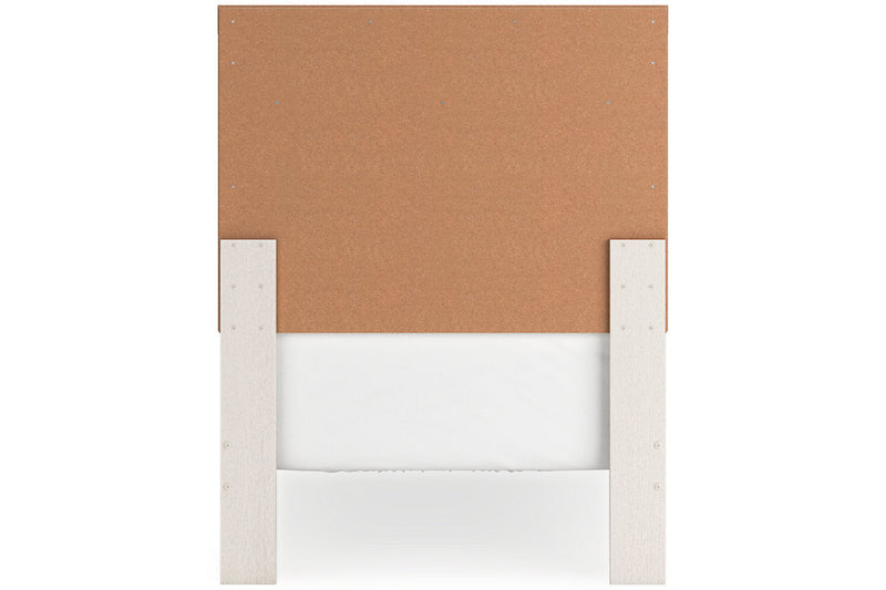 Stelsie White Twin Panel Bed -  Ashley - Lara Furniture