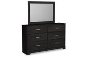 Belachime Charcoal Dresser and Mirror -  Ashley - Lara Furniture