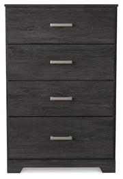 Belachime Charcoal Queen Panel Bed, Dresser, Mirror, Chest and Nightstand from Ashley - Lara Furniture
