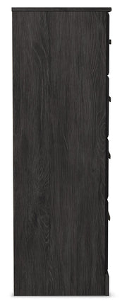 Belachime Charcoal Queen Panel Bed, Dresser, Mirror, Chest and Nightstand from Ashley - Lara Furniture