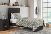 Belachime Charcoal Twin Panel Bed -  Ashley - Lara Furniture