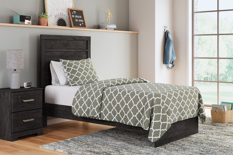 Belachime Charcoal Twin Panel Bed -  Ashley - Lara Furniture