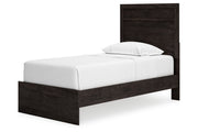 Belachime Charcoal Twin Panel Bed -  Ashley - Lara Furniture