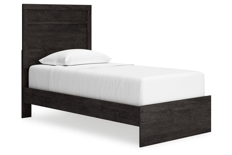 Belachime Charcoal Twin Panel Bed -  Ashley - Lara Furniture