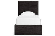 Belachime Charcoal Twin Panel Bed -  Ashley - Lara Furniture