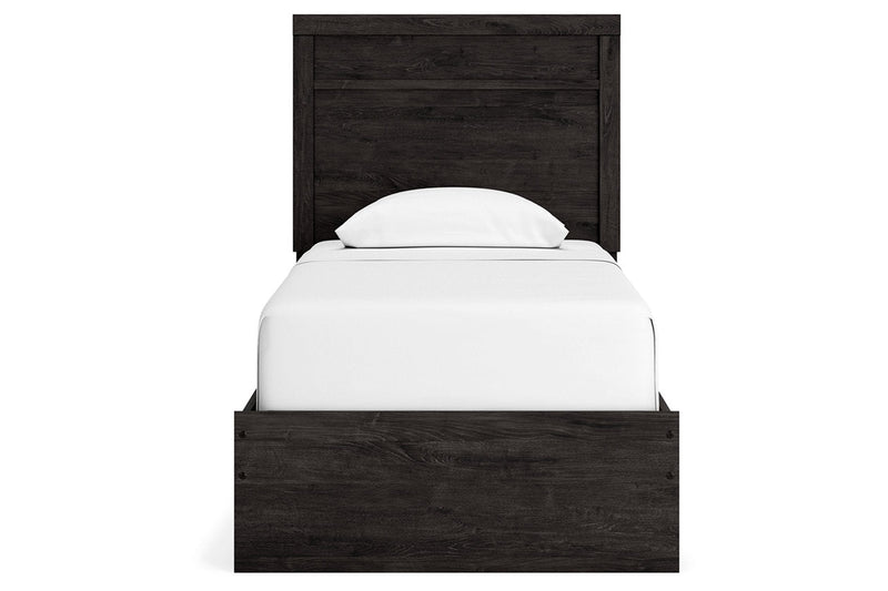 Belachime Charcoal Twin Panel Bed -  Ashley - Lara Furniture