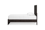 Belachime Charcoal Twin Panel Bed -  Ashley - Lara Furniture