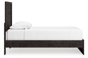 Belachime Charcoal Twin Panel Bed -  Ashley - Lara Furniture