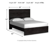 Belachime Charcoal Queen Panel Bed, Dresser and Mirror from Ashley - Lara Furniture